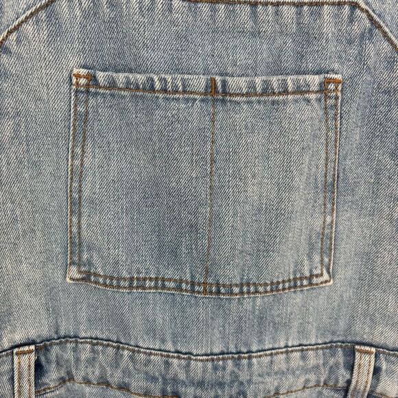 Wild Fable Distressed Denim Overalls Light Wash Size Large - Picture 11 of 11